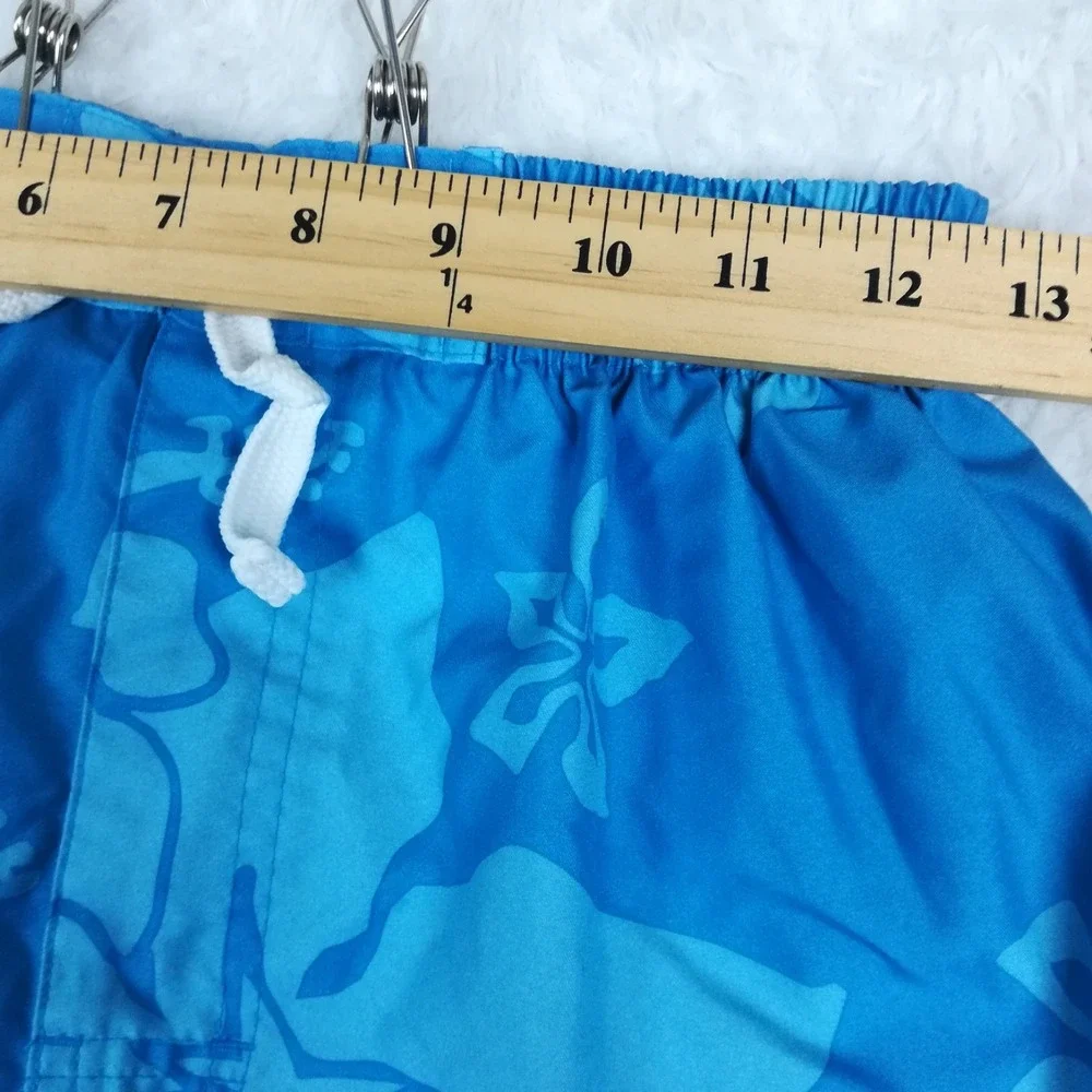 Sonoma Boys Swim Trunks‎ Swimwear Blue Two Tone Floral Cargo Lined Surf XL